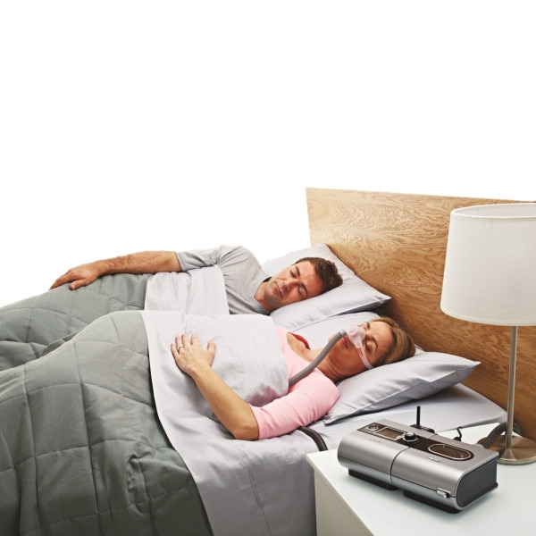Woman Asleep Wearing Nano Mask